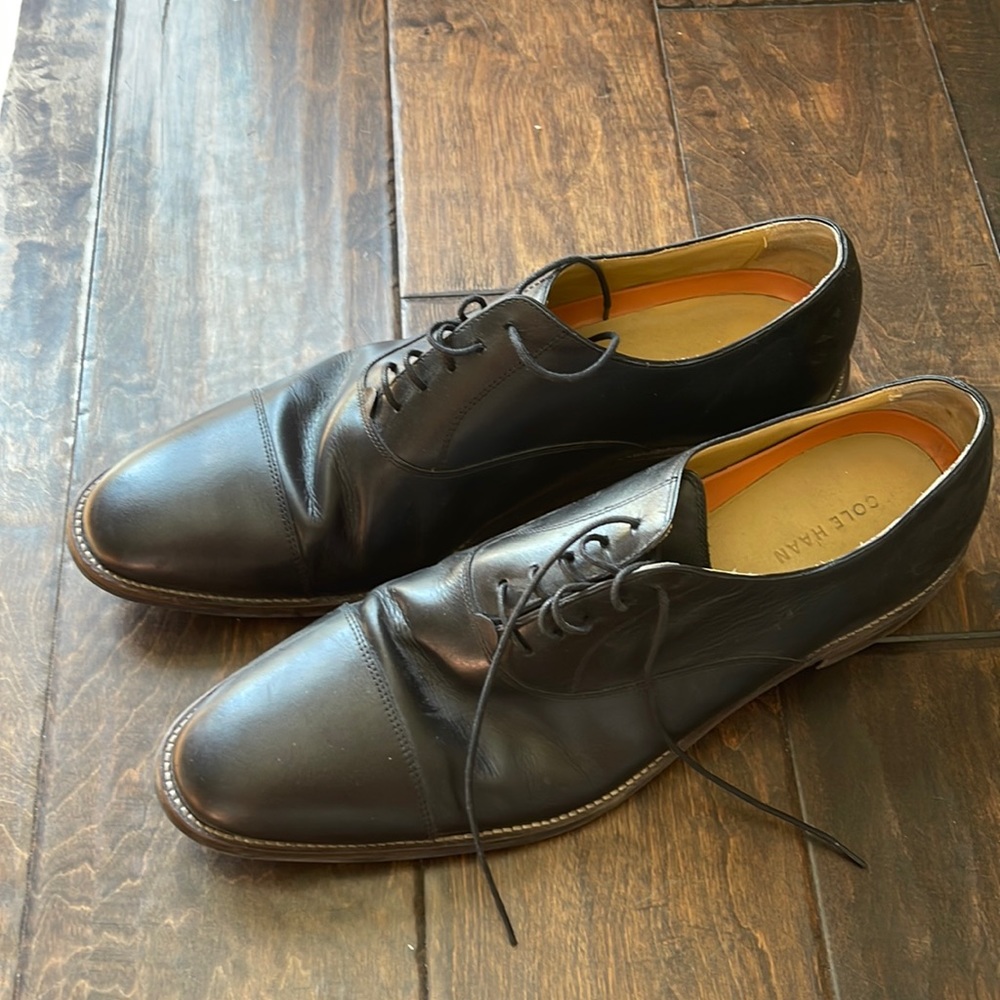 Cole haan black dress shoe size 14 like new